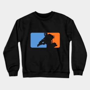 Shoot the Runner-Major League Titanfall 2 (Blue, Transparency, Orange) Crewneck Sweatshirt